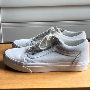 Vans Old Skool zip shoes (white suede)